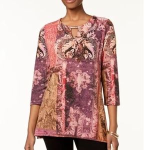 JM Collection Metallic-Knit Tunic-PL